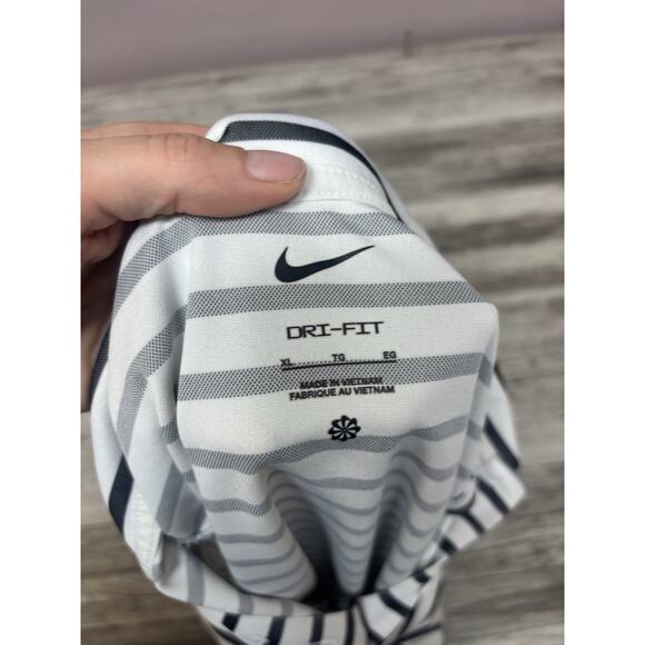 Nike Polo Shirt Womens Size XL Striped Dri Fit Sleeveless Tank Top Casual Golf - Picture 9 of 12